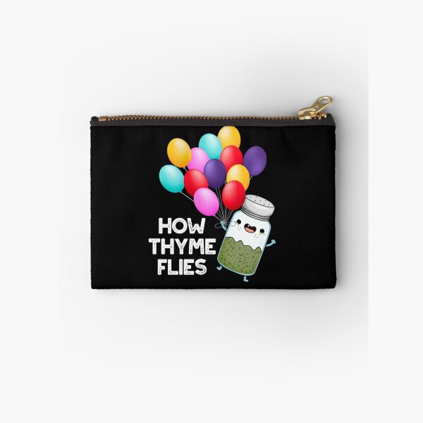 Item preview, How Thyme Flies Funny Herb Puns (Dark BG) designed and sold by punnybone.