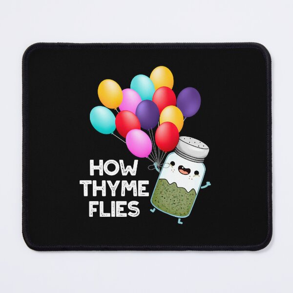 Item preview, How Thyme Flies Funny Herb Puns (Dark BG) designed and sold by punnybone.