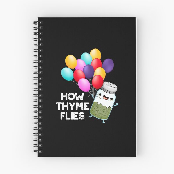 Item preview, How Thyme Flies Funny Herb Puns (Dark BG) designed and sold by punnybone.
