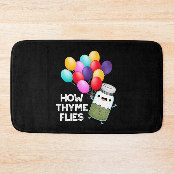 Item preview, How Thyme Flies Funny Herb Puns (Dark BG) designed and sold by punnybone.