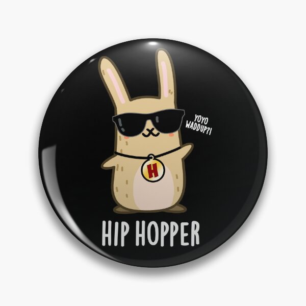 Item preview, Hip Hopper Funny Rabbit Puns (Dark BG) designed and sold by punnybone.