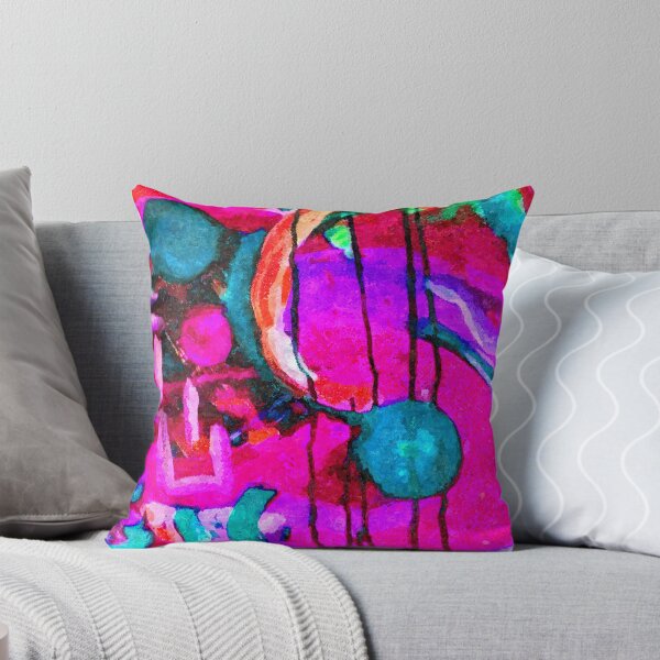 Item preview, Abstract oil painting in fuchsia and teal designed and sold by The Good Life.