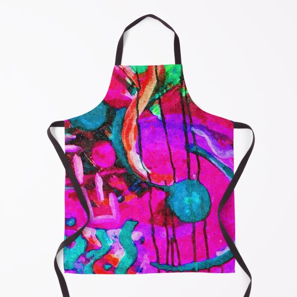 Item preview, Abstract oil painting in fuchsia and teal designed and sold by Vivid Studio.