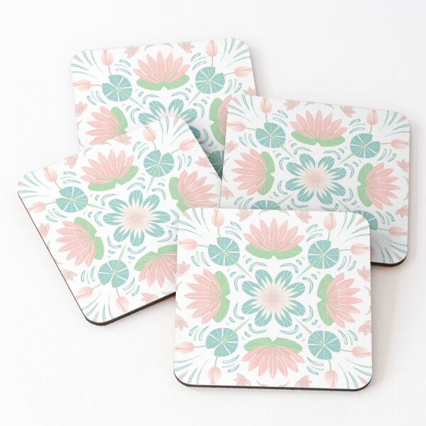 Item preview, Pink Lotus Tile Pattern designed and sold by CavaCreates.