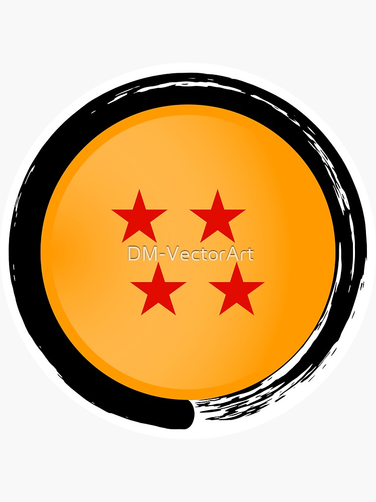 Dragon Ball Four Star Sticker For Sale By Dm Vectorart Redbubble 3473