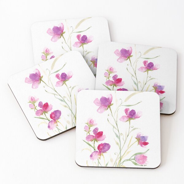Item preview, sweet peas in watercolour a designed and sold by SCdesignqld.