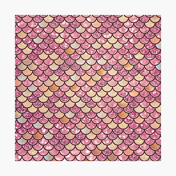 Item preview, Mermaid, pink and gold designed and sold by printapix.