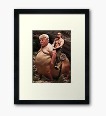 Putin riding Trump Framed Print