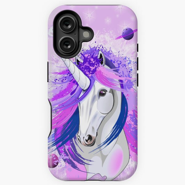 Aperçu de l'œuvre Esprit Licorne Créature Mythique Rose et Violette créée et vendue par BluedarkArt.