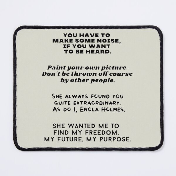 Item preview, A collection of Enola Holme's quotes designed and sold by Joshuas4.