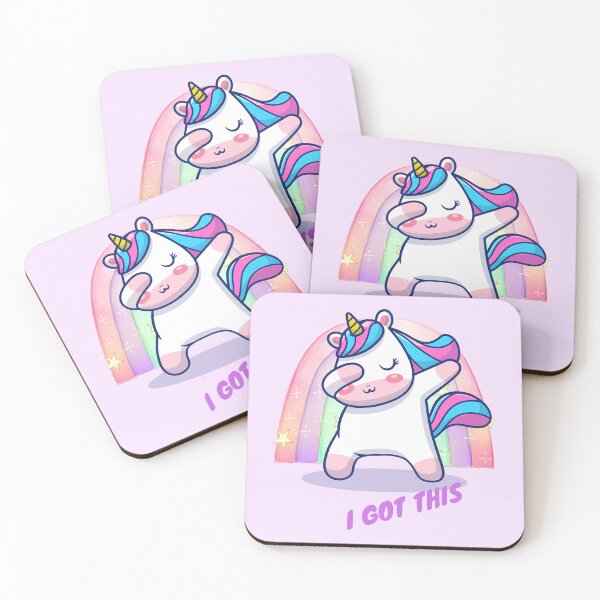 Item preview, I GOT THIS Unicorn - White or Light Color Background designed and sold by msliewdesign.