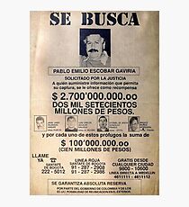 Pablo Escobar wanted poster Photographic Print