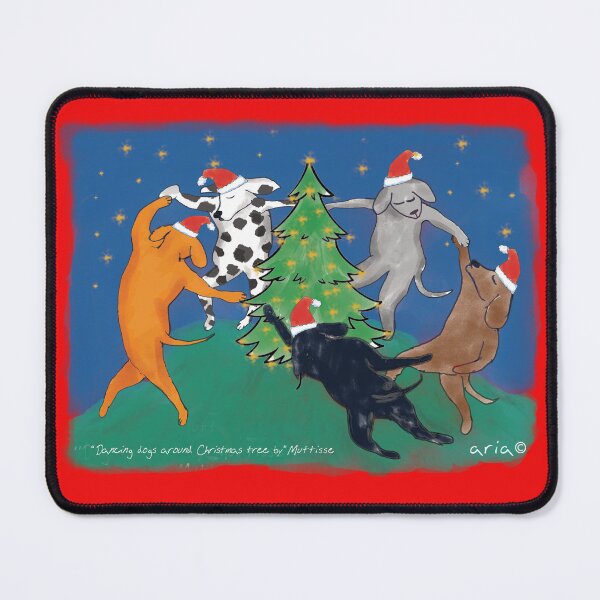 Item preview, Poster "Le Dansing Dogs 'round Christmas Tree" By Muttisse ( aka 'Aria') designed and sold by AriaPinkBubble.