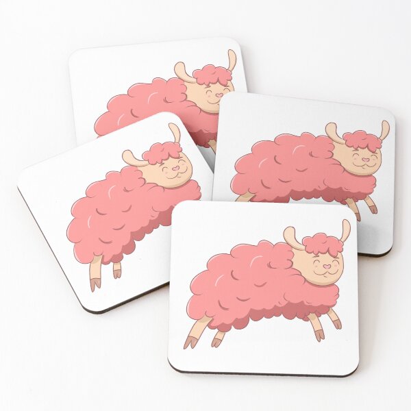 Item preview, Jumping cheerful pink lamb designed and sold by Художник.