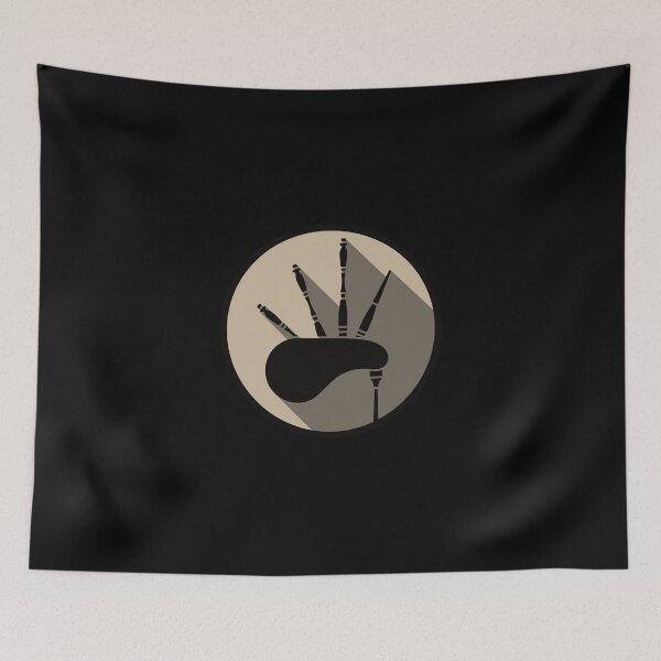 Item preview, Bagpipe Black 1 Sticker designed and sold by grosiclenniw.