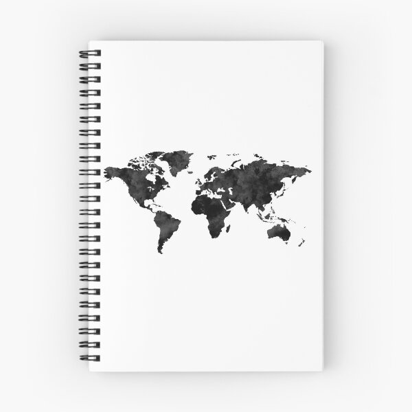 Item preview, Watercolor World Map / Black and White  designed and sold by THE MIUUS STUDIO.