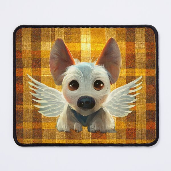 Item preview, Sweet dog gone to heaven too soon on plaid. designed and sold by liana campbell.