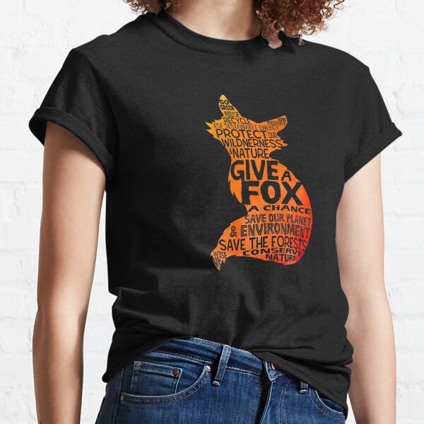 Give a Fox Silhouette - Save Our Planet - World Bubble Classic T-Shirt