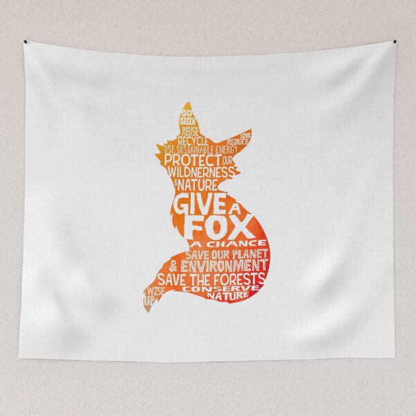 Item preview, Give a Fox Silhouette - Save Our Planet - World Bubble designed and sold by jitterfly.
