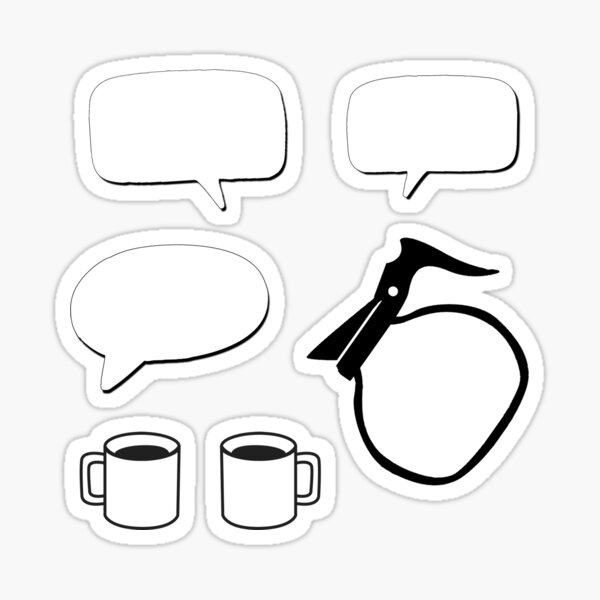 coffee talk (sticker sheet) Sticker