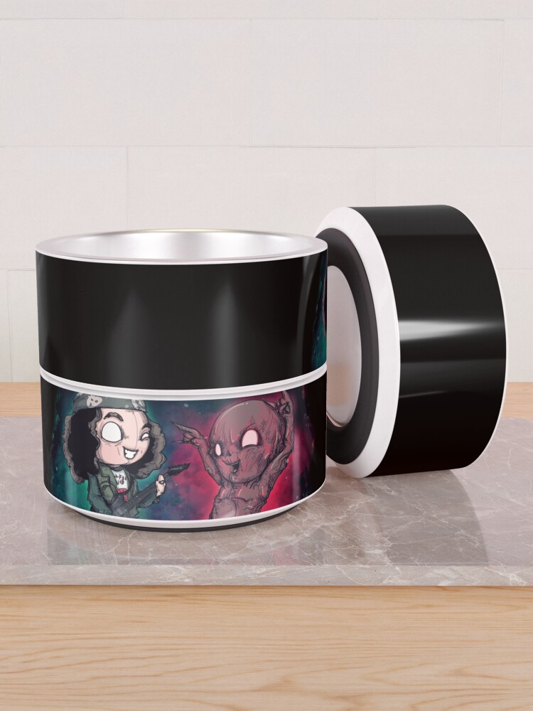 Alternate view of Upside Down Metal Pet Bowl