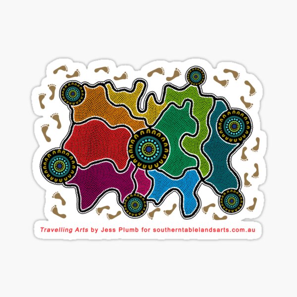Travelling Arts by Jess Plumb Sticker