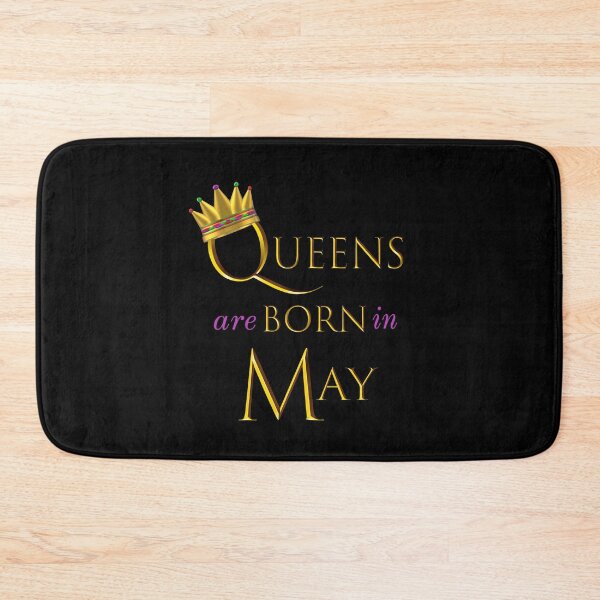 Item preview, Queens are Born in May Birthday Design. Gold Crown and Gold and Royal Purple Letters. designed and sold by ArtByLM.