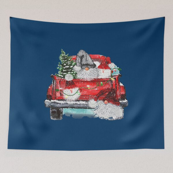 Item preview, Merry Christmas Gnomes Santa Claus Red Truck Xmas Tree92 designed and sold by TVDOODLESs.