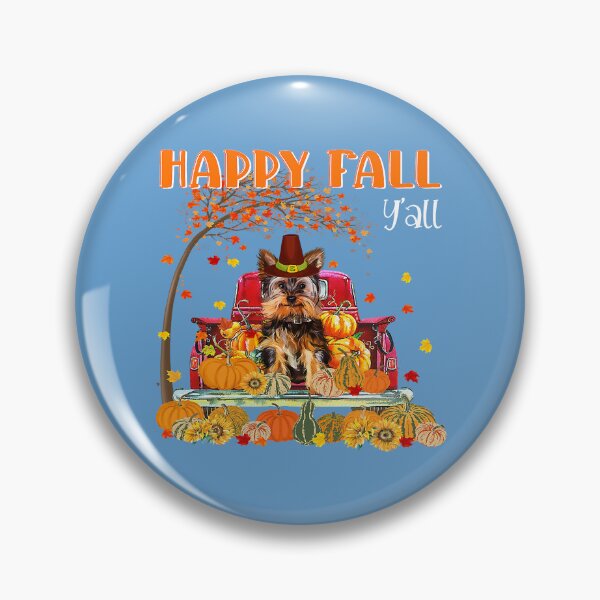 Item preview, Yorkie Dog Autumn Fall Pumpkin Truck Mappe Thanksgiving304 designed and sold by TVDOODLESs.