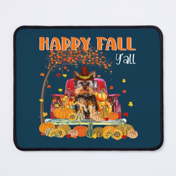 Item preview, Yorkie Dog Autumn Fall Pumpkin Truck Mappe Thanksgiving304 designed and sold by TVDOODLESs.
