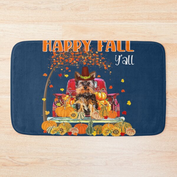 Item preview, Yorkie Dog Autumn Fall Pumpkin Truck Mappe Thanksgiving304 designed and sold by TVDOODLESs.