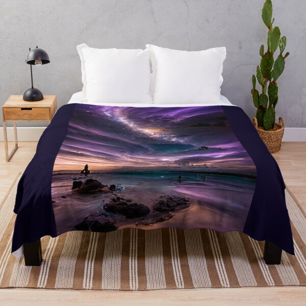 Item preview, Milky way at night sky above ocean shore  designed and sold by Sub-AIRTist.