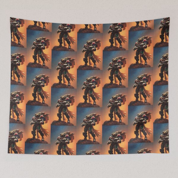 Item preview, Mech Warrior Cape Flowing In Wind designed and sold by StickerBird.