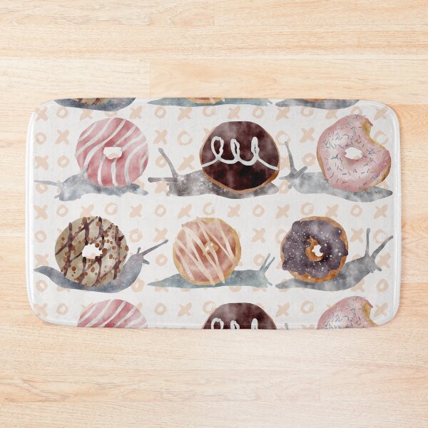 Item preview, Toasted Mauve Donut Snails Watercolor  designed and sold by Valerie Englehart.