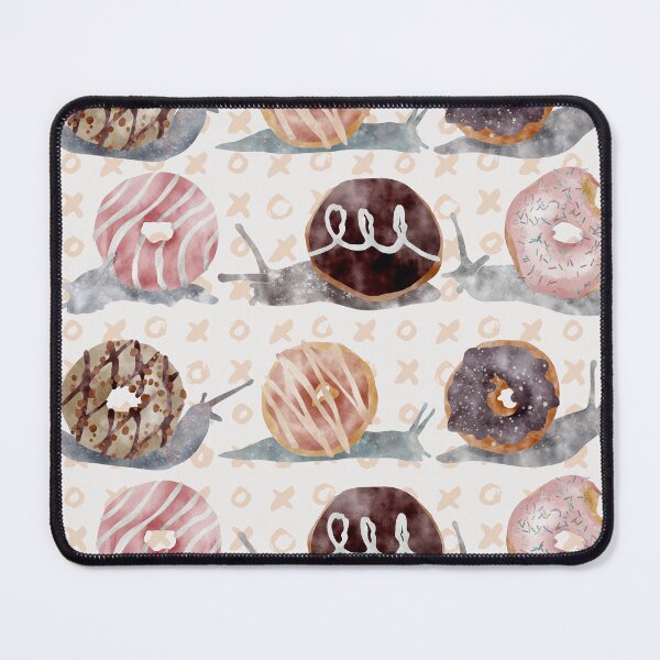 Item preview, Toasted Mauve Donut Snails Watercolor designed and sold by Valerie Englehart.