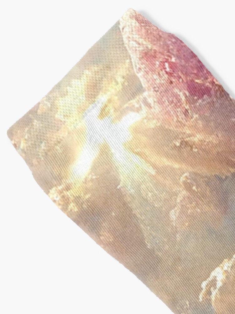 Alternate view of Rose Quartz Crystal Art Print Tapestry Phone Case Crystal Utopia Abstract Crystal Lover, Socks