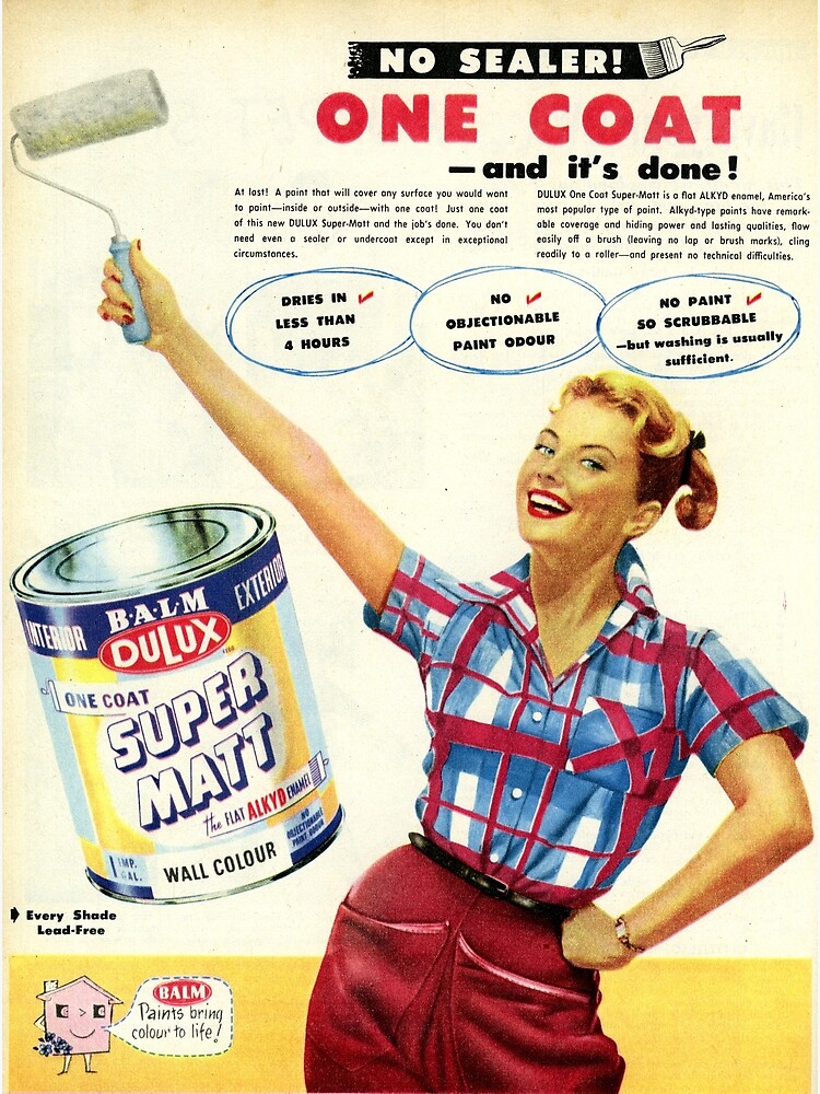 "1950s Dulux Paint. Retro Advert " Poster for Sale by taspaul Redbubble