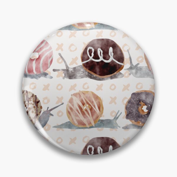 Item preview, Toasted Mauve Donut Snails Watercolor  designed and sold by Valerie Englehart.