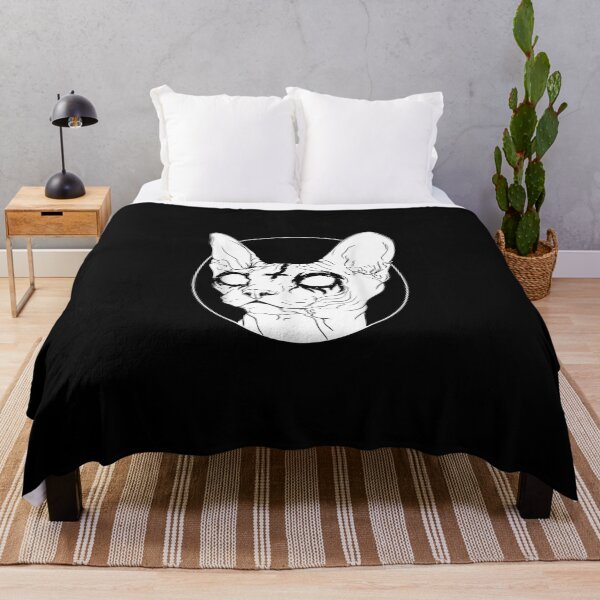 Item preview, Black Metal Sphynx Cat I Goth And Death Metal Lightweight Sweatshirt designed and sold by tyalabenzyu.