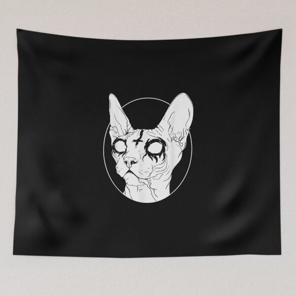 Item preview, Black Metal Sphynx Cat I Goth And Death Metal Lightweight Sweatshirt designed and sold by tyalabenzyu.