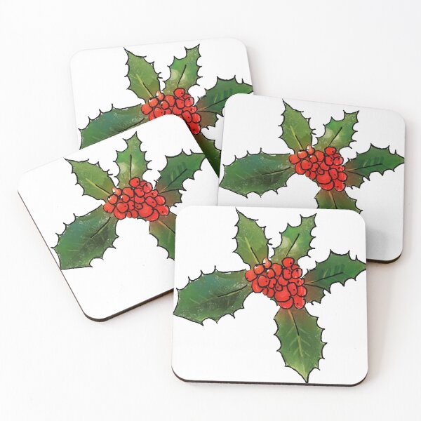 Item preview, Holly Berry Christmas Doodle designed and sold by Silver Sky by Janet.