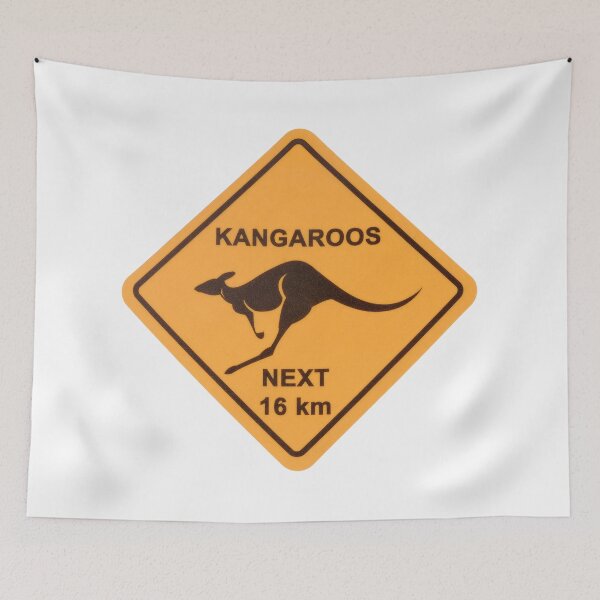 Item preview,  Australian Road Sign Kangaroos designed and sold by 2AGoodHome.