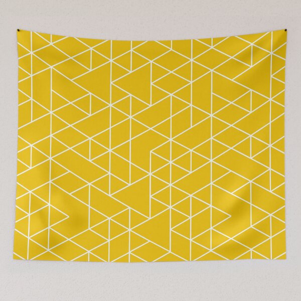 Item preview, triangles, white and saturated yellow designed and sold by AK-minimalist.