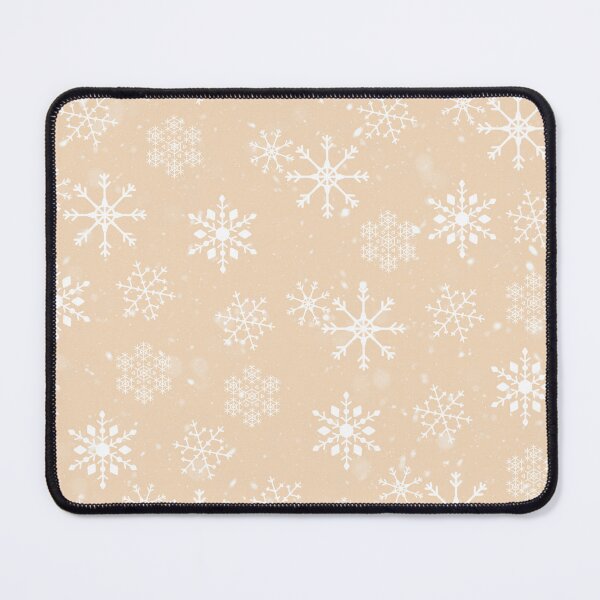 Item preview, Beige Snowflakes Christmas Pattern designed and sold by Inspirely.
