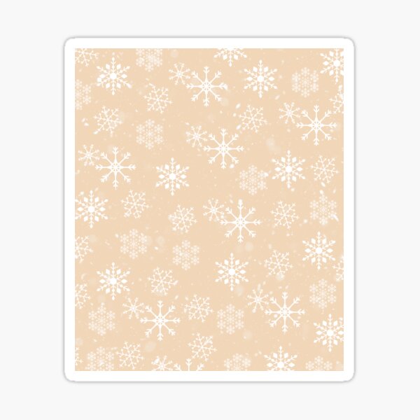Item preview, Beige Snowflakes Christmas Pattern designed and sold by Inspirely.