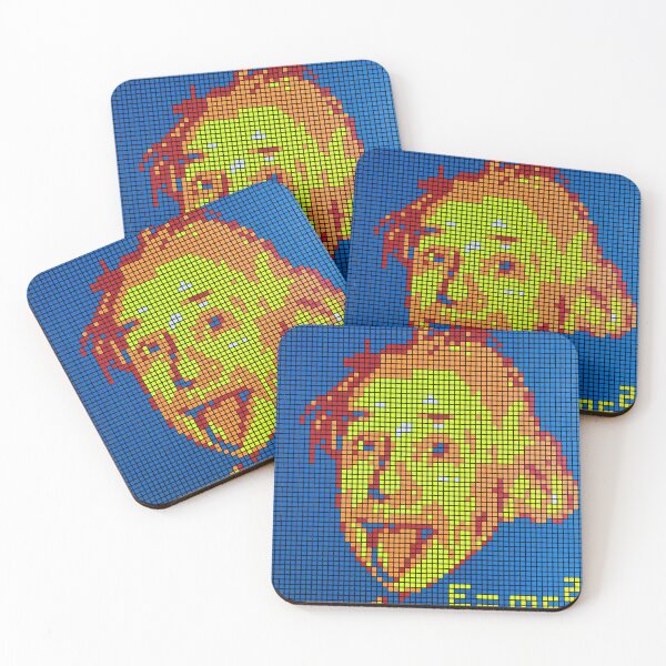 Aperçu de l'œuvre Albert Einstein mosaïque Rubik's cubes créée et vendue par Speedsam Cube.