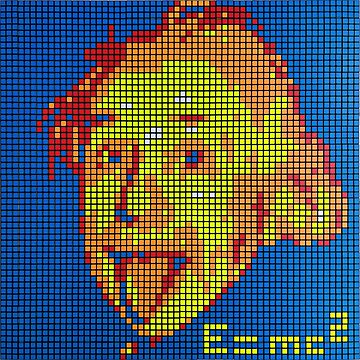 Albert Einstein Rubik's cubes mosaic