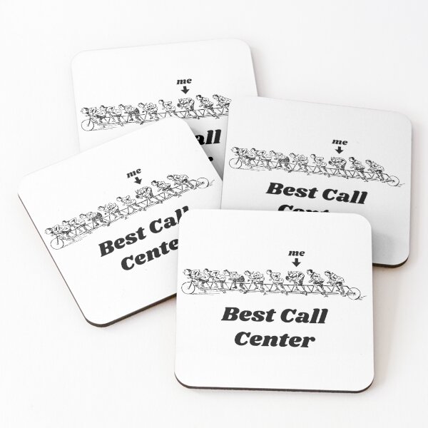 Item preview, 'Best Call Center' Tandem Bicycle Design - Retro Illustration Design for T-shirts, mugs, phone cases and other accessories designed and sold by Ridiculam Toga.