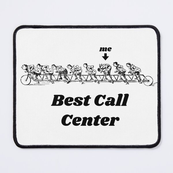 Item preview, 'Best Call Center' Tandem Bicycle Design - Retro Illustration Design for T-shirts, mugs, phone cases and other accessories designed and sold by Ridiculam Toga.