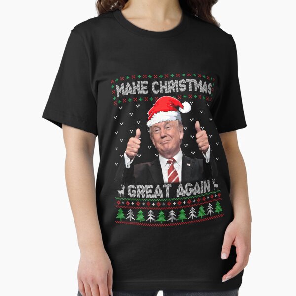 Item preview, Funny Trump Make Christmas Great Again Ugly Sweater Xmas T Shirt designed and sold by Klaus-Gilbert.